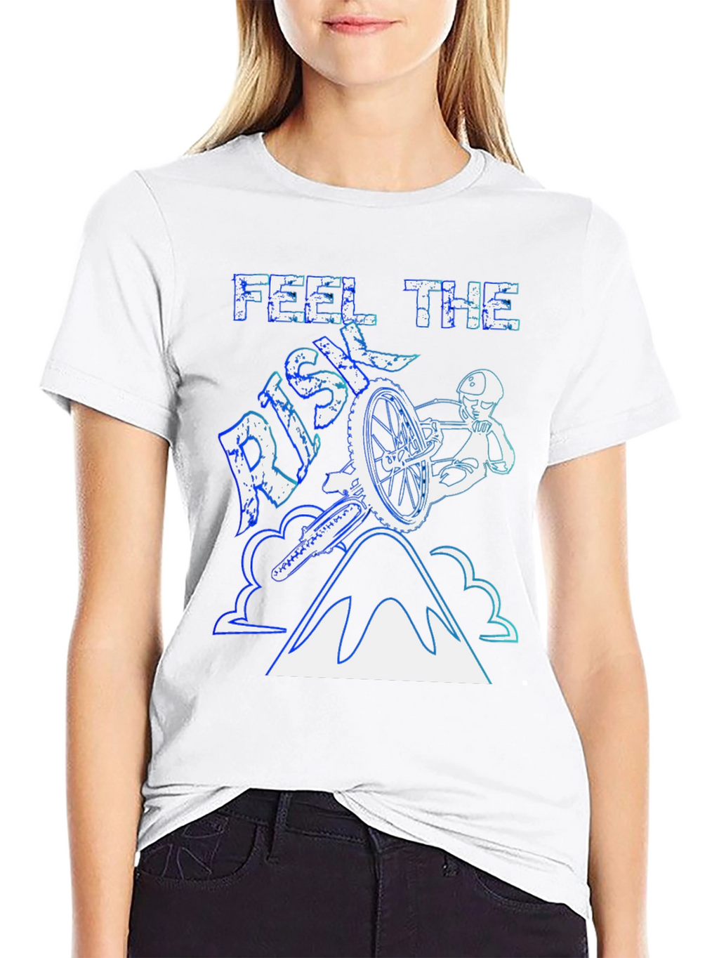 Feel The Risk Mountain Bike Graphic T-Shirt