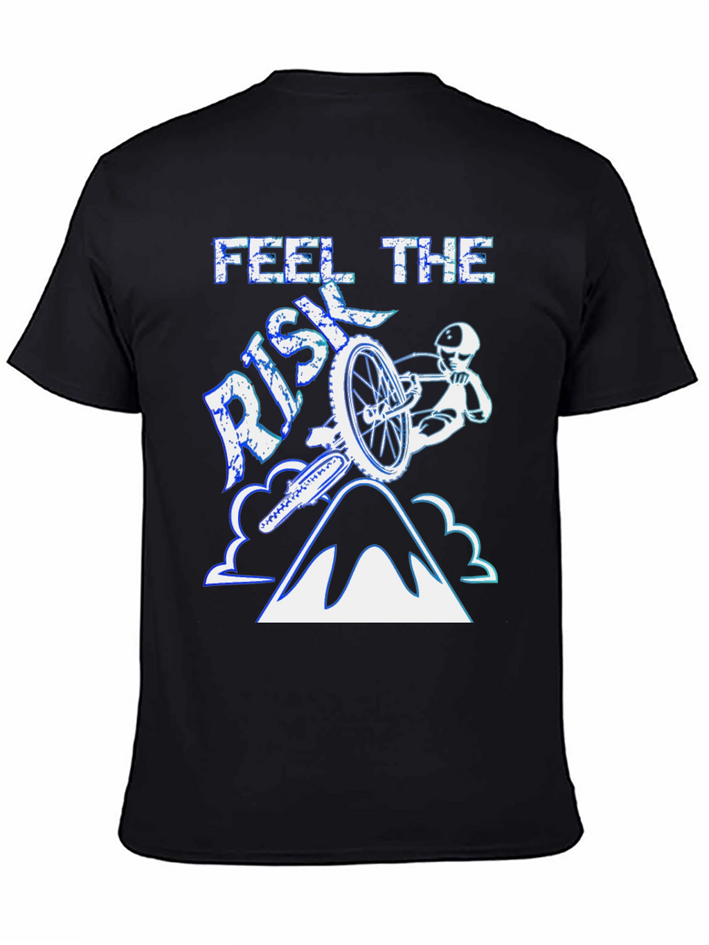 Feel The Risk Mountain Bike Graphic T-Shirt