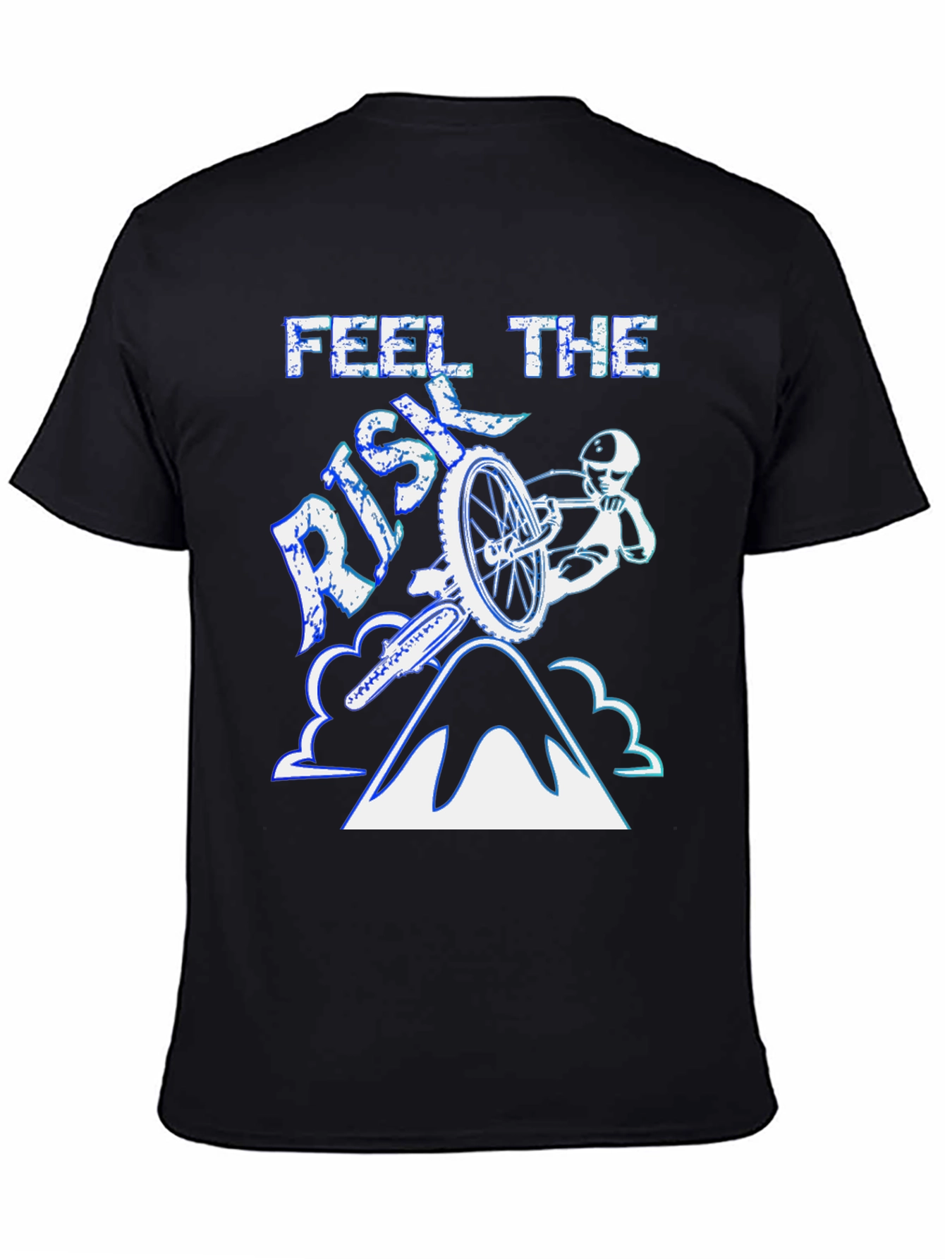 Feel The Risk Mountain Bike Graphic T-Shirt