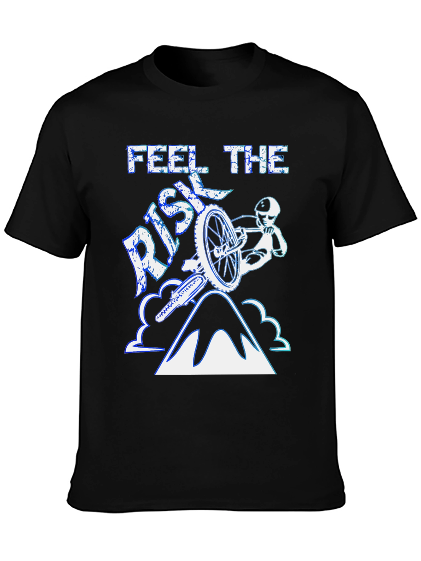 Feel The Risk Mountain Bike Graphic T-Shirt