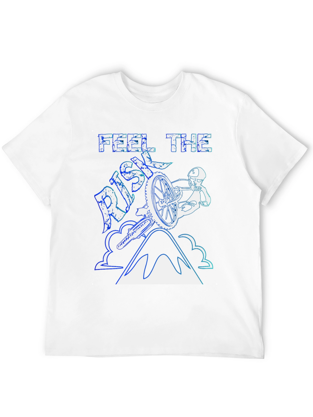 Feel The Risk Mountain Bike Graphic T-Shirt