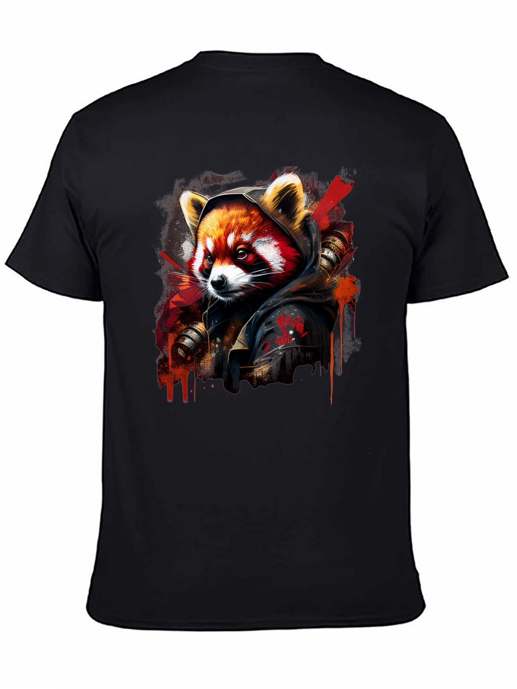 Red Panda Graphic Print T-Shirt - Urban Style