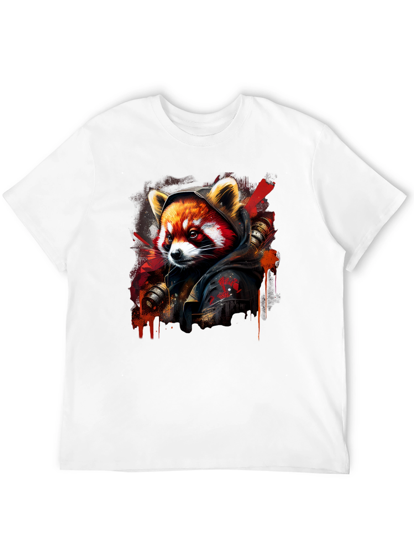 Red Panda Graphic Print T-Shirt - Urban Style