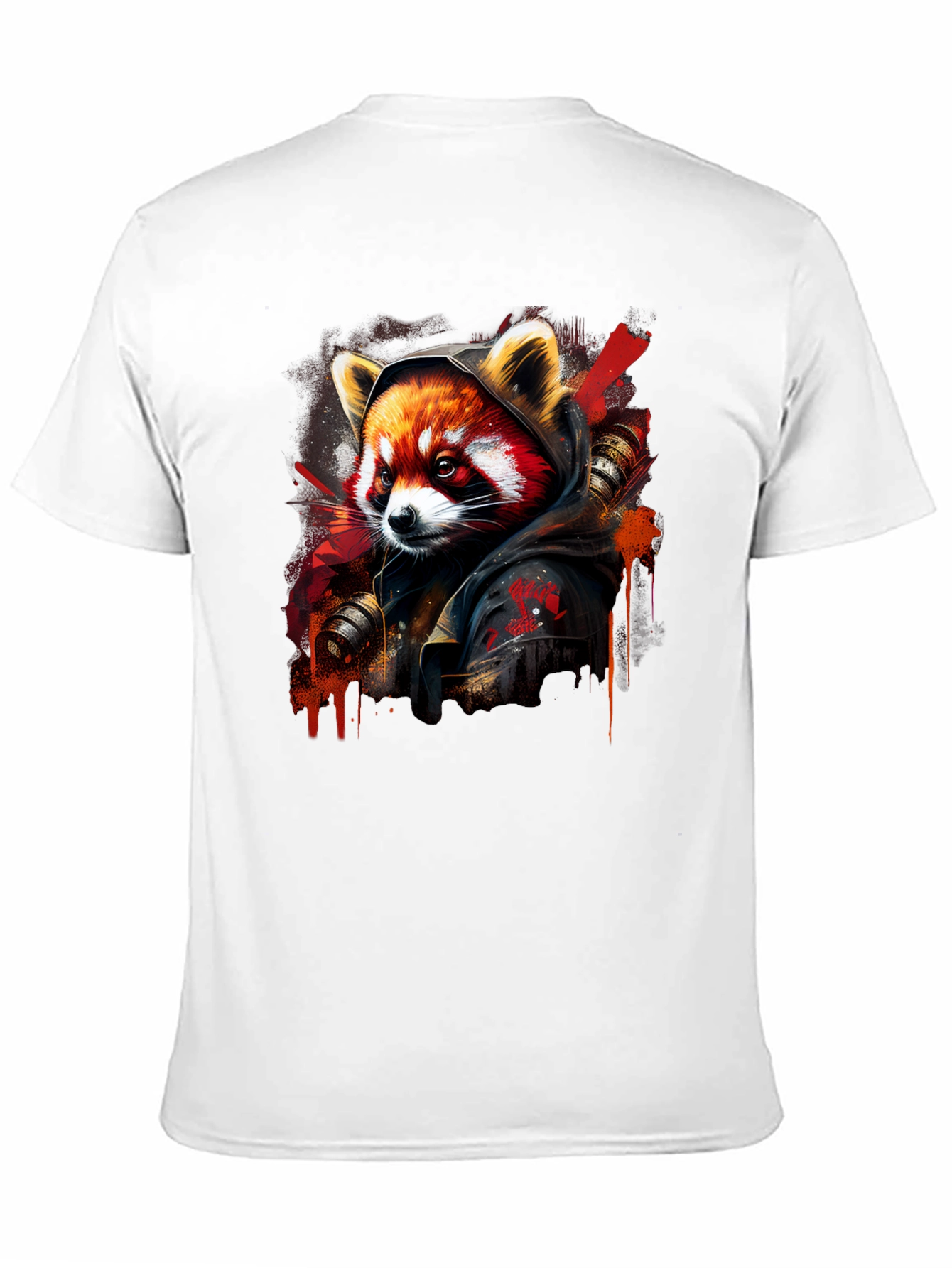 Red Panda Graphic Print T-Shirt - Urban Style