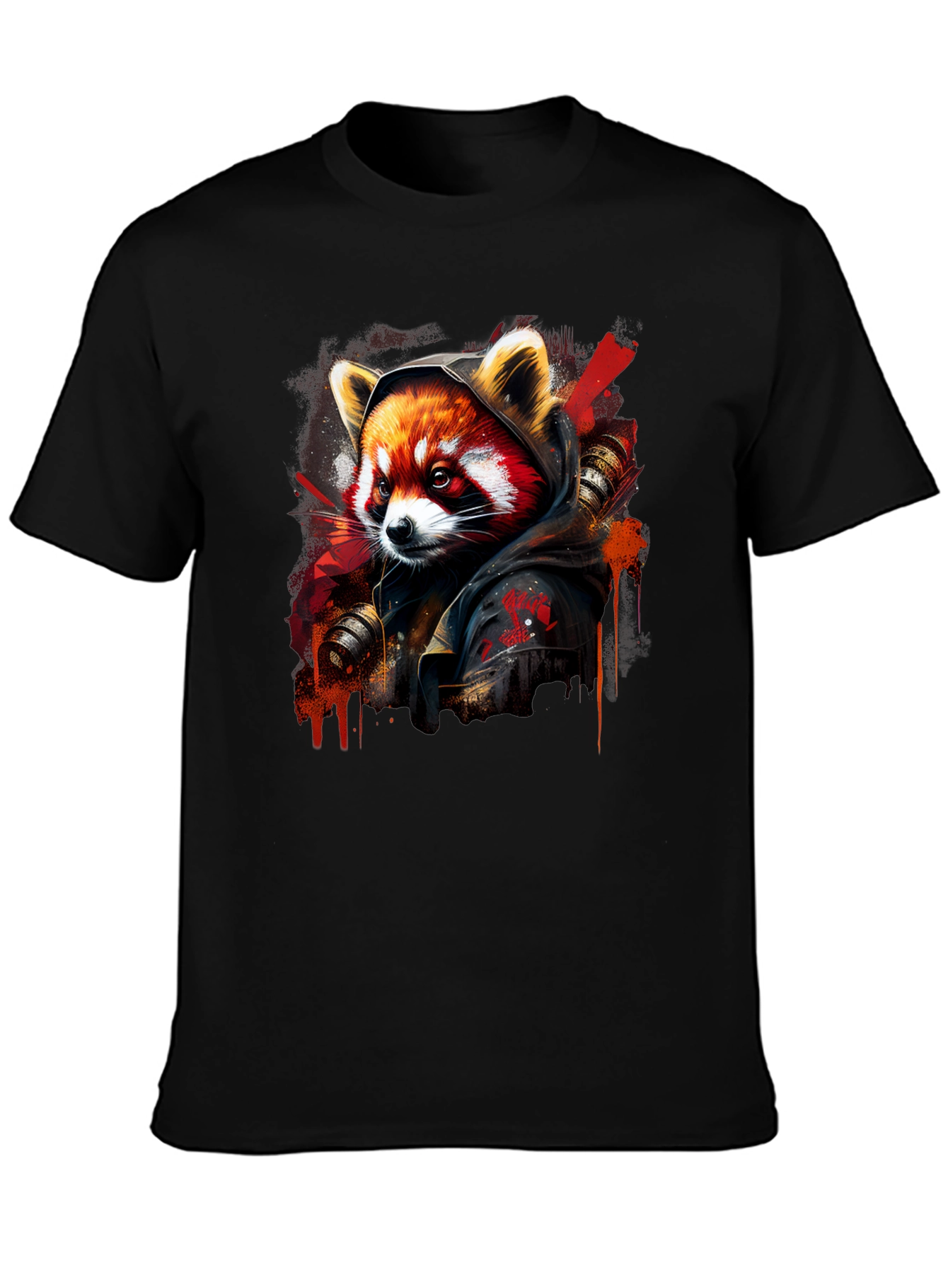 Red Panda Graphic Print T-Shirt - Urban Style