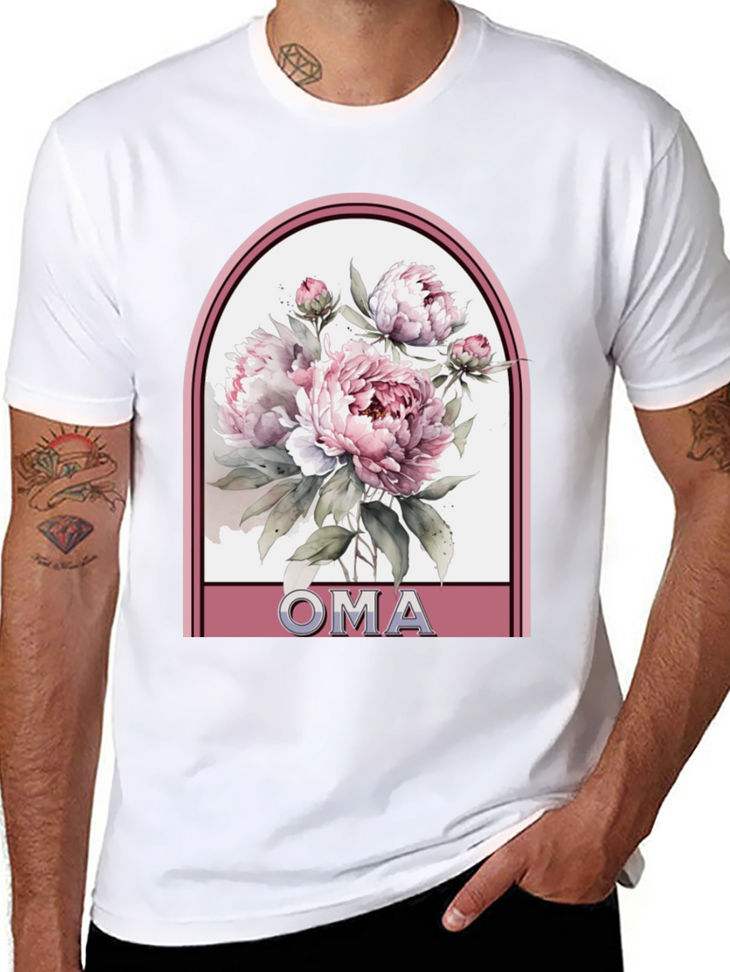 Oma Floral T-Shirt: Gift for Grandma