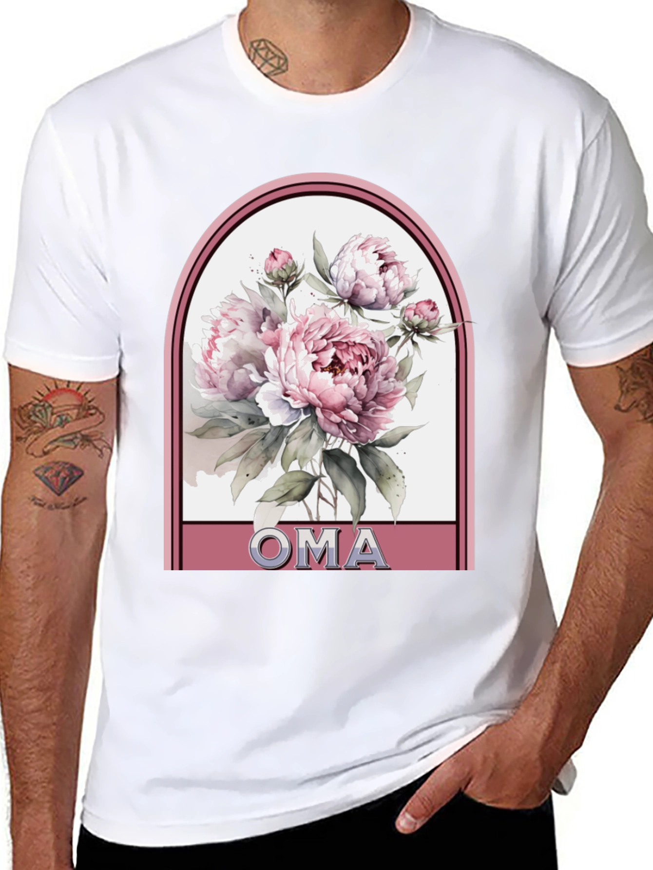 Oma Floral T-Shirt: Gift for Grandma