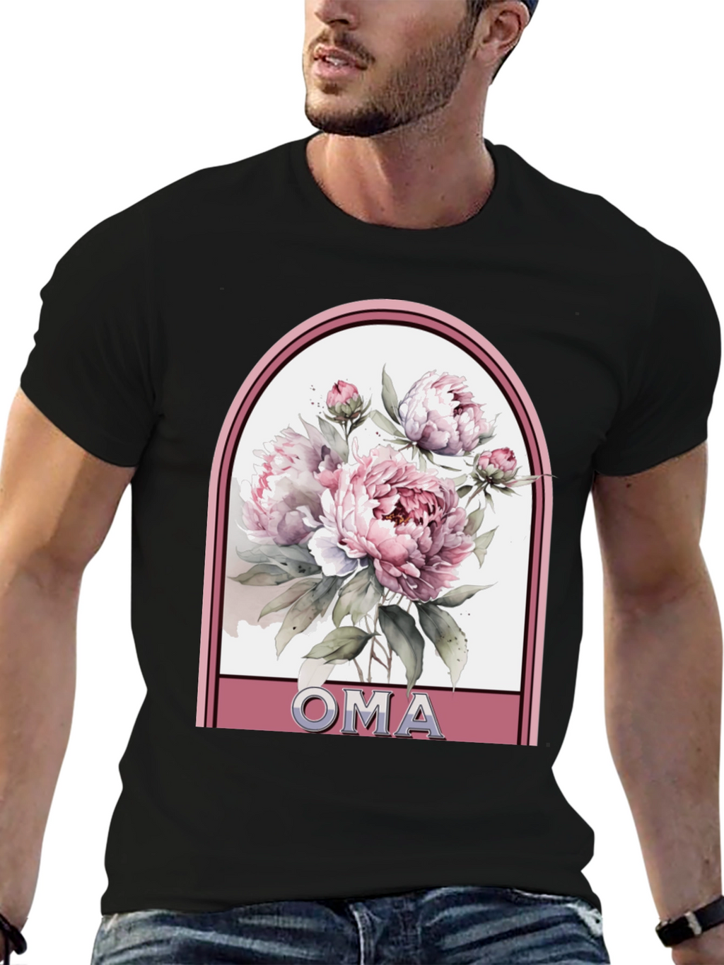 Oma Floral T-Shirt: Gift for Grandma