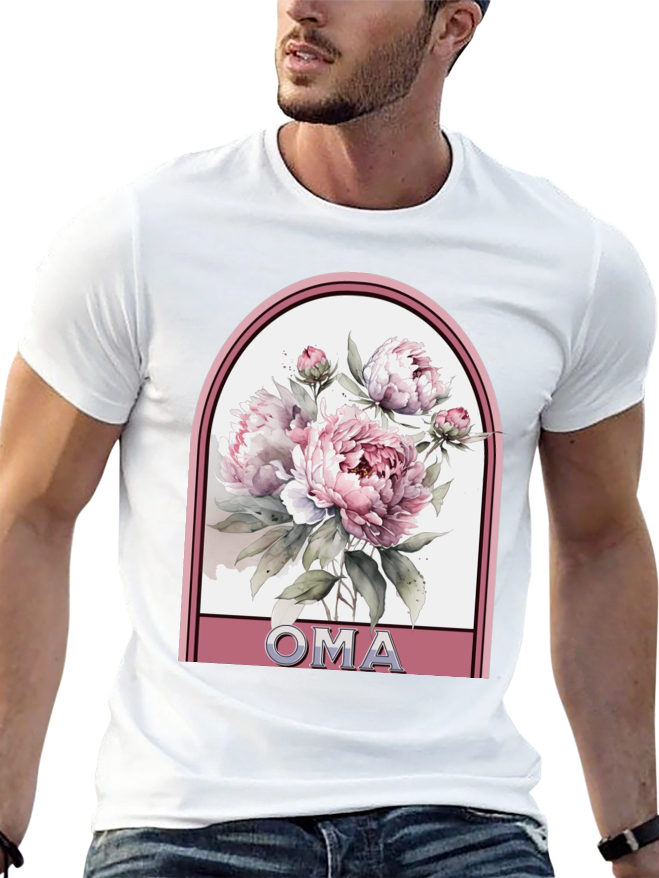 Oma Floral T-Shirt: Gift for Grandma