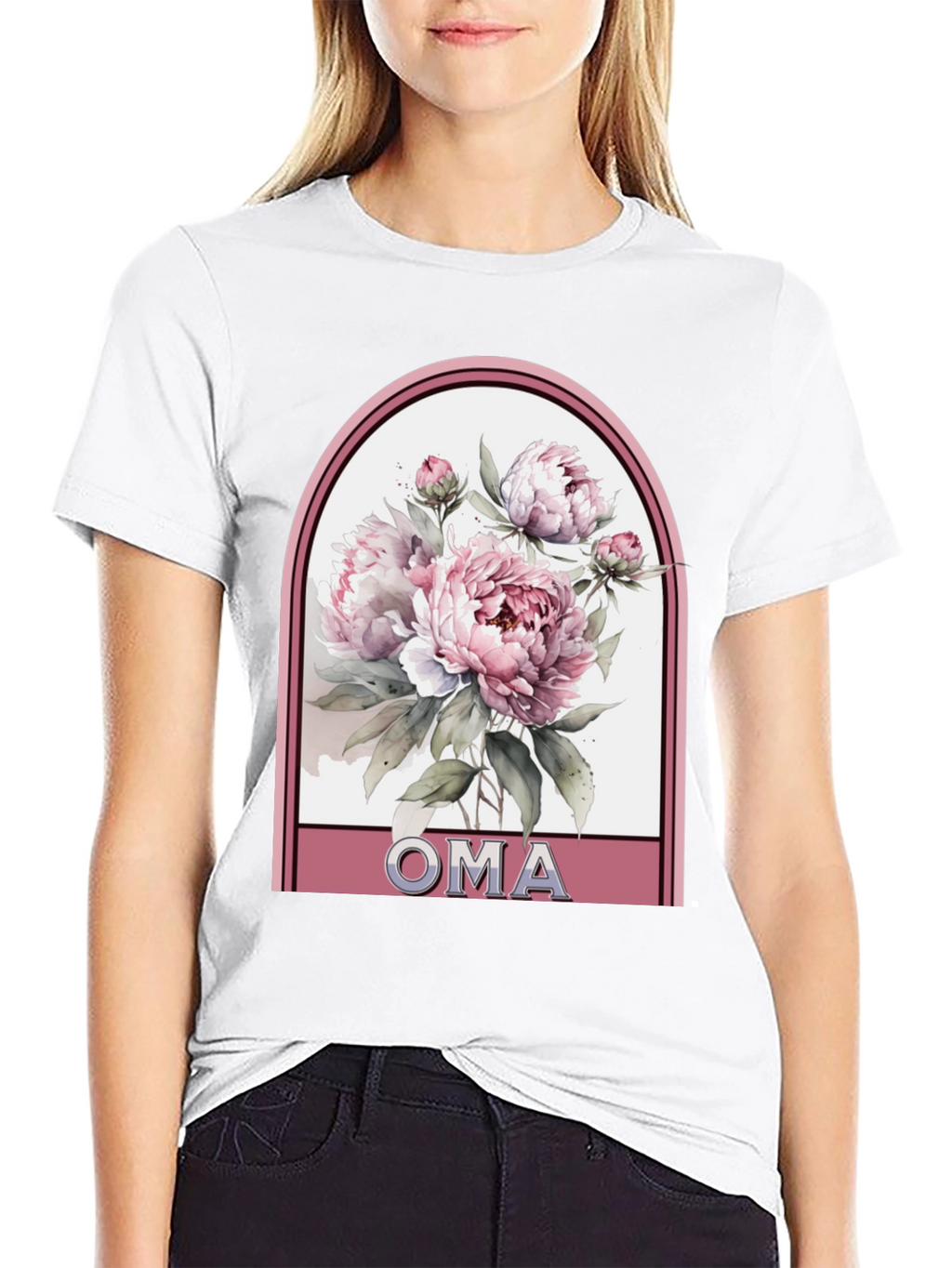 Oma Floral T-Shirt: Gift for Grandma