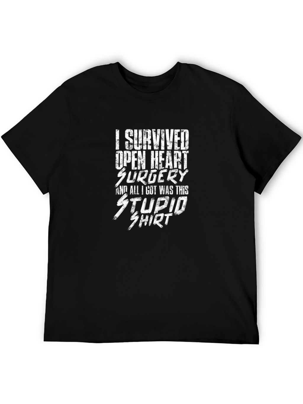 Open Heart Surgery Survivor Novelty Tee