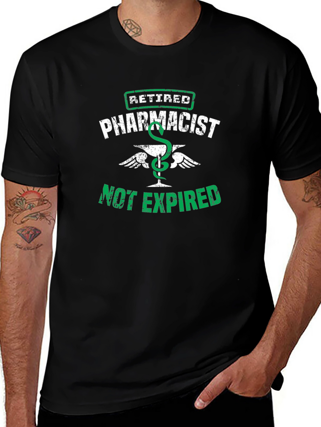 Retired Pharmacist T-Shirt - Not Expired Funny Tee