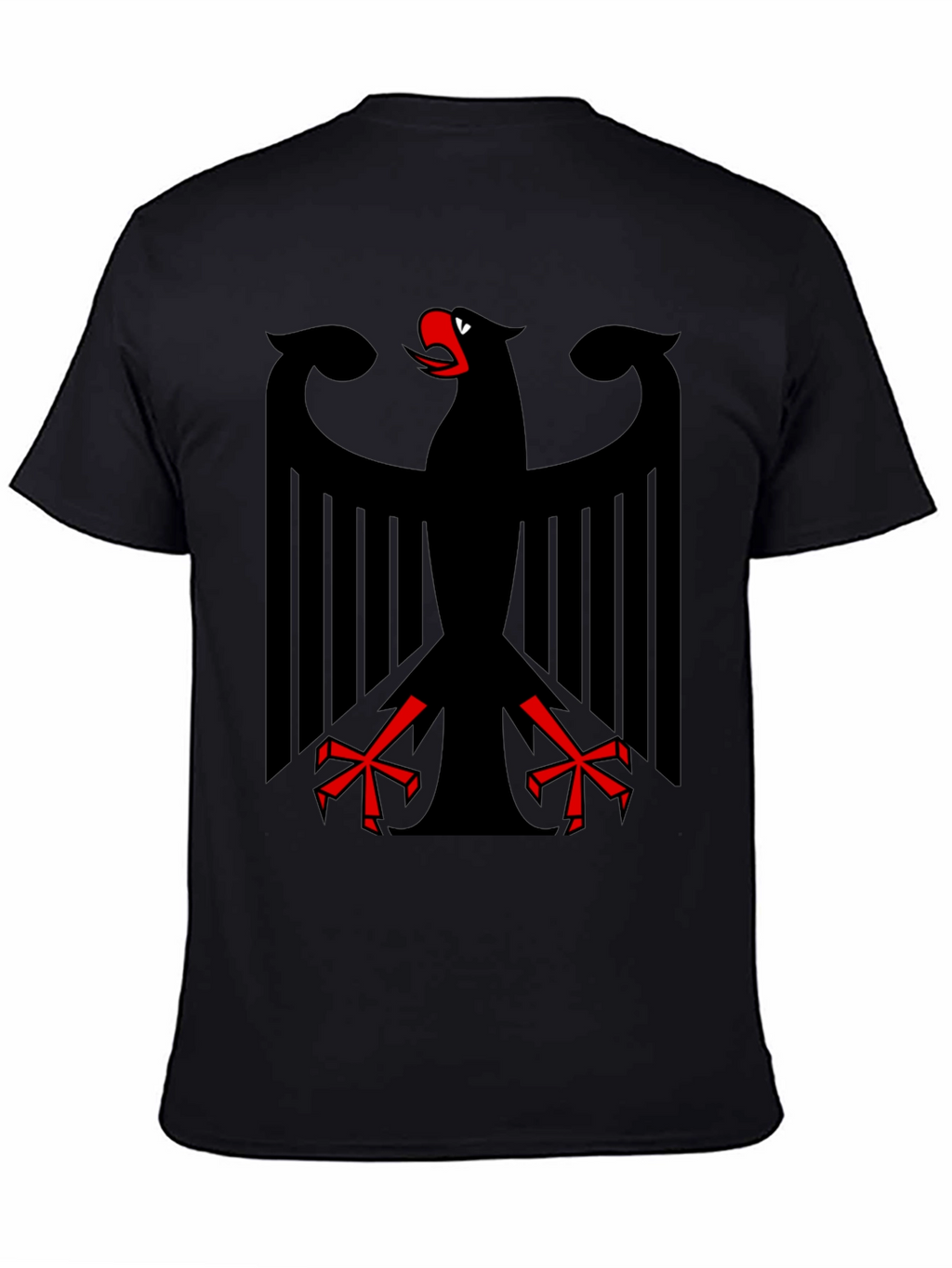Black T-Shirt with German Eagle Design