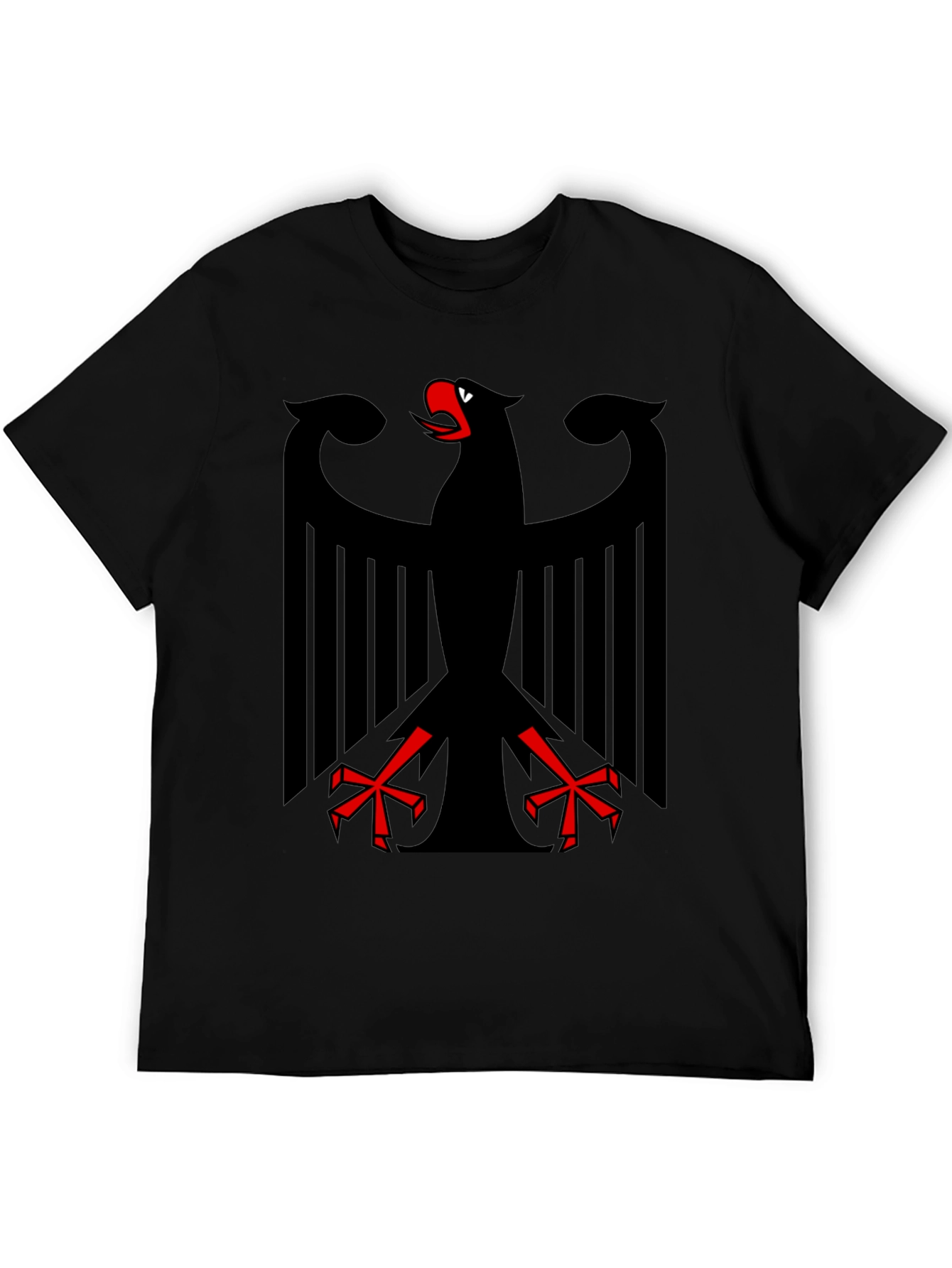Black T-Shirt with German Eagle Design