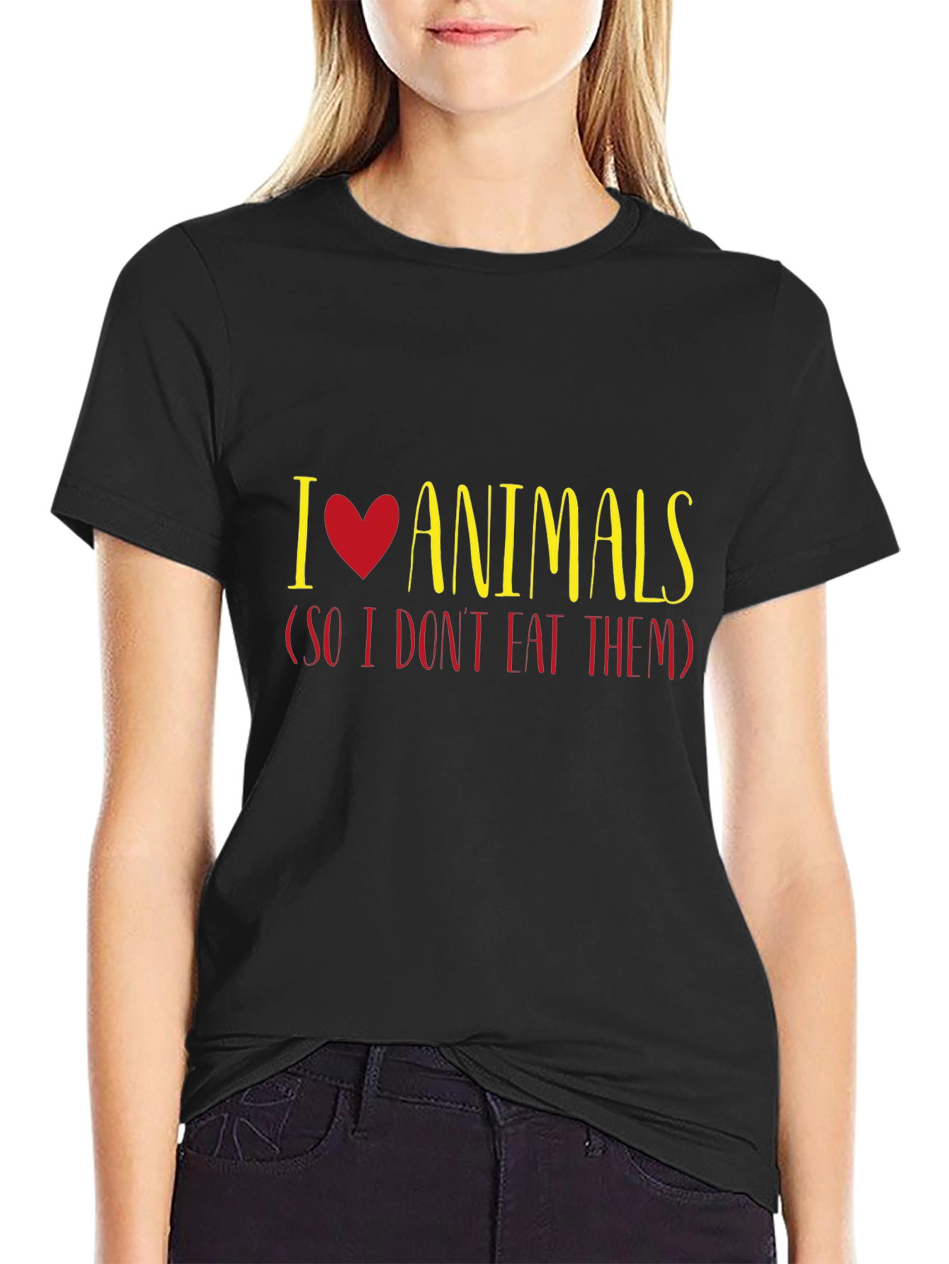 I Love Animals T-Shirt - Vegan Vegetarian Tee