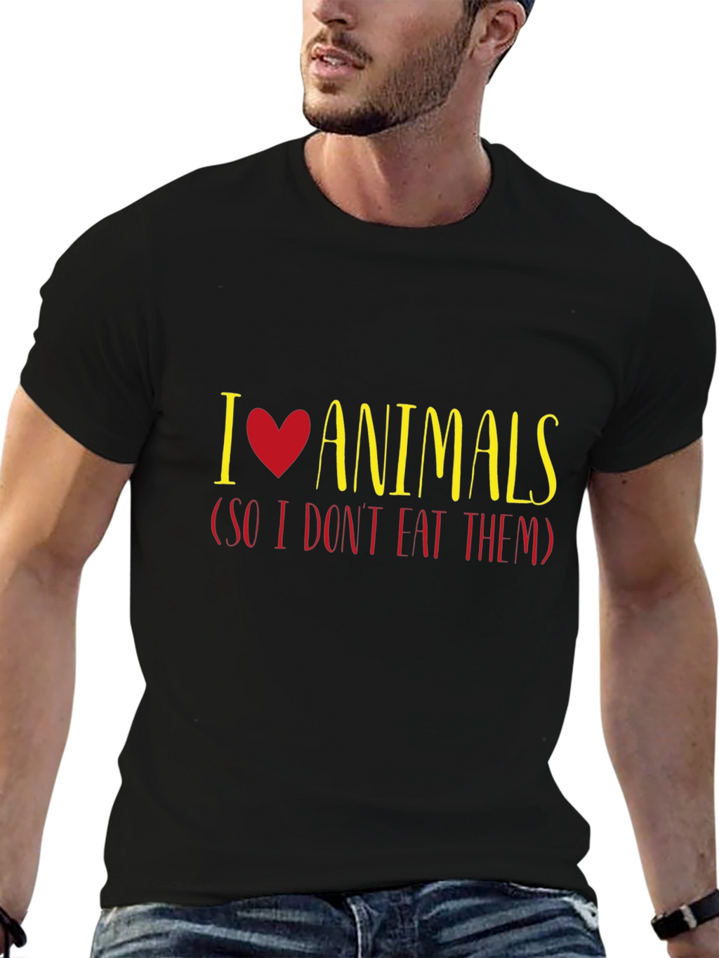I Love Animals T-Shirt - Vegan Vegetarian Tee