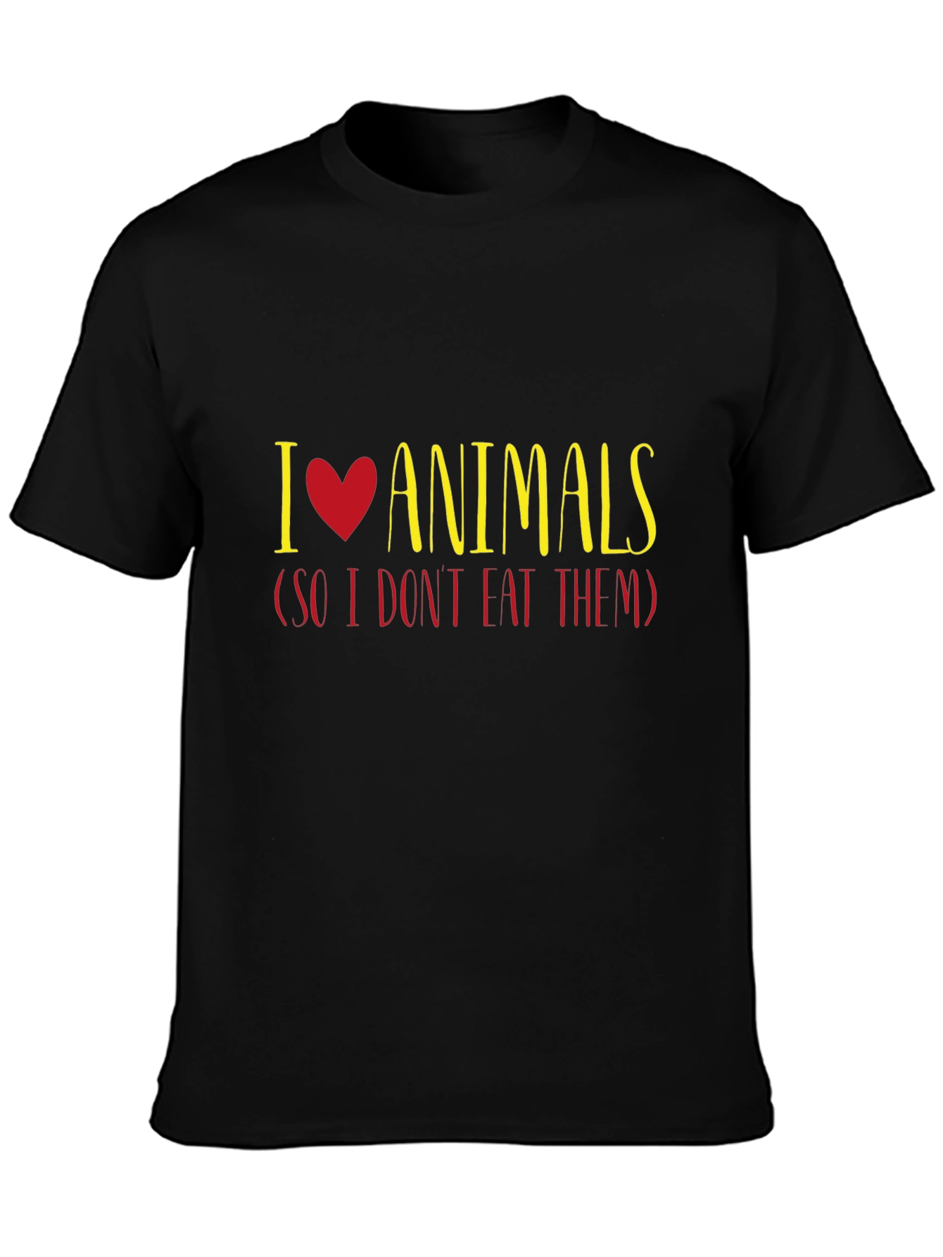 I Love Animals T-Shirt - Vegan Vegetarian Tee