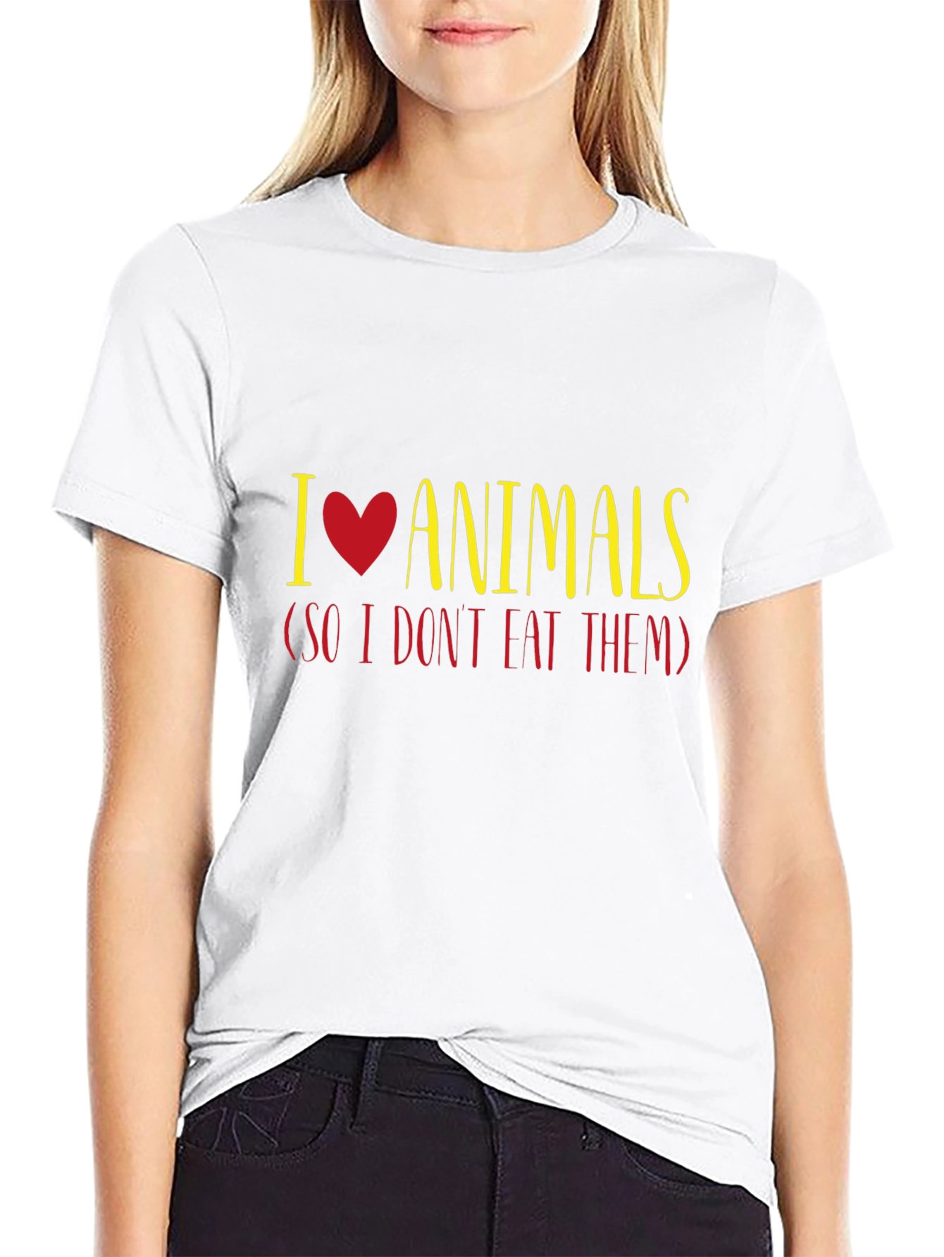 I Love Animals T-Shirt - Vegan Vegetarian Tee