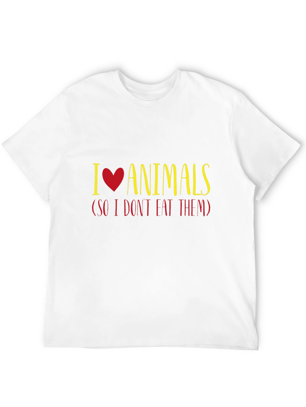 I Love Animals T-Shirt - Vegan Vegetarian Tee