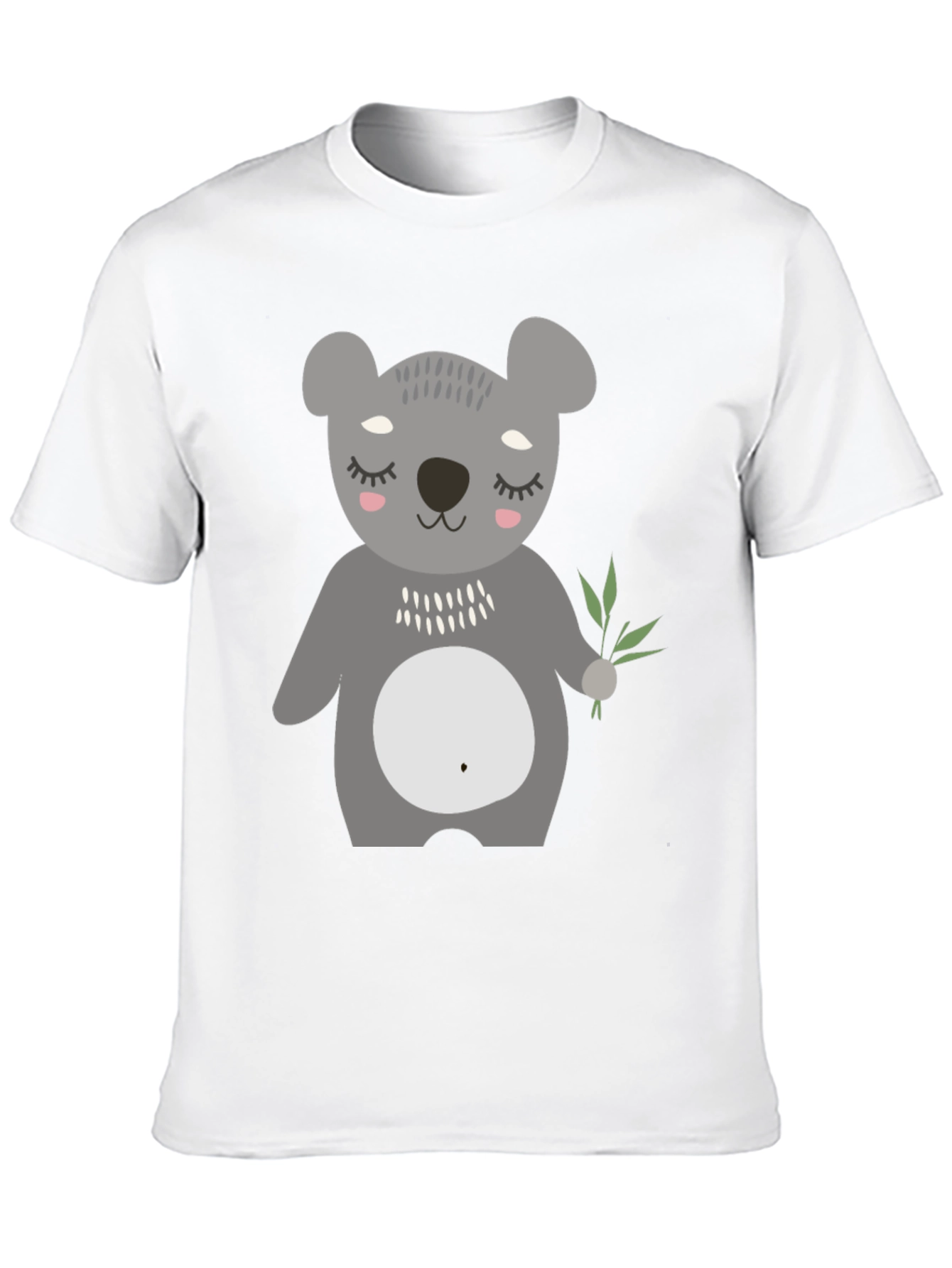 Cute Koala Bear Graphic Black T-Shirt