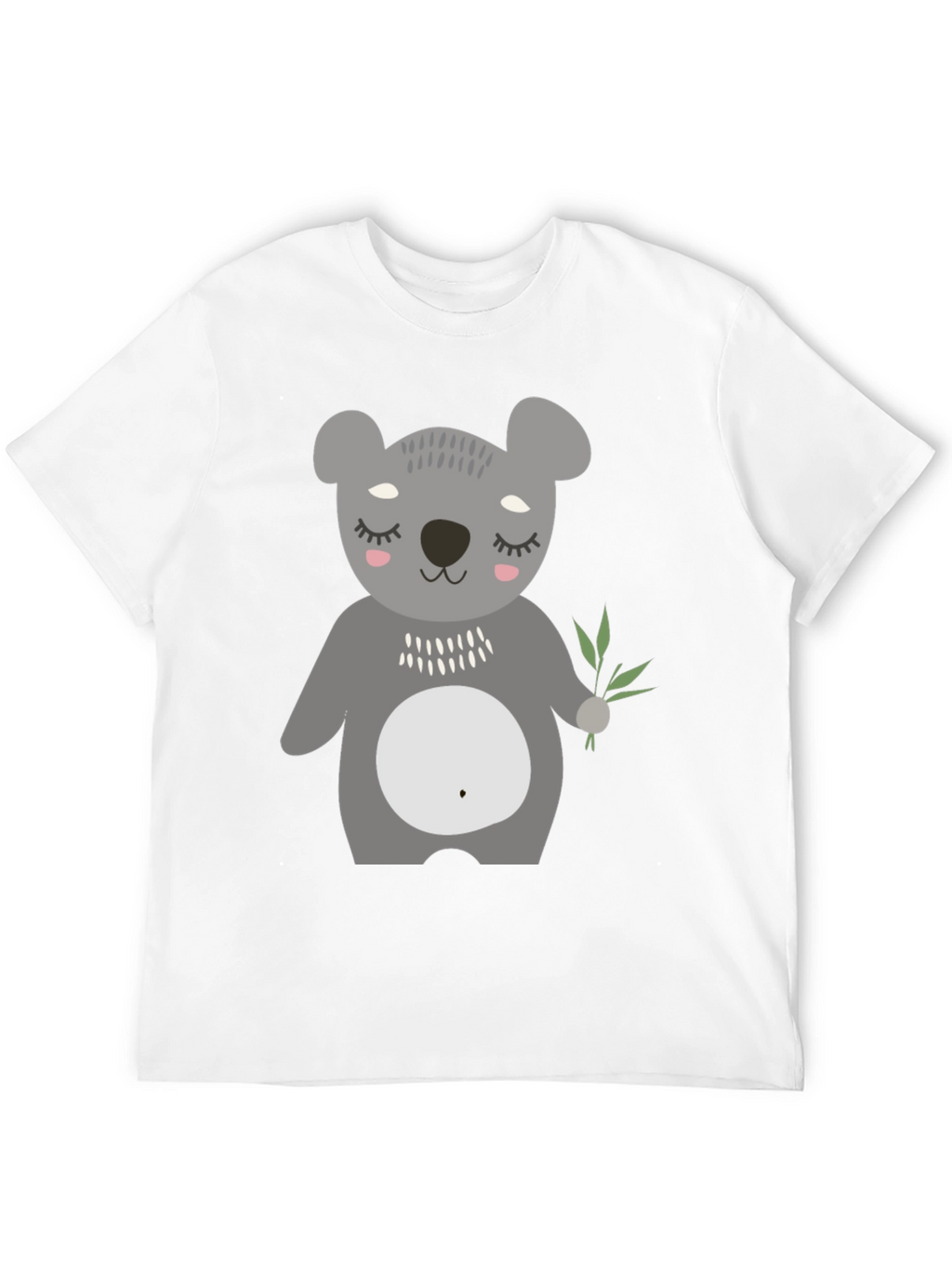 Cute Koala Bear Graphic Black T-Shirt
