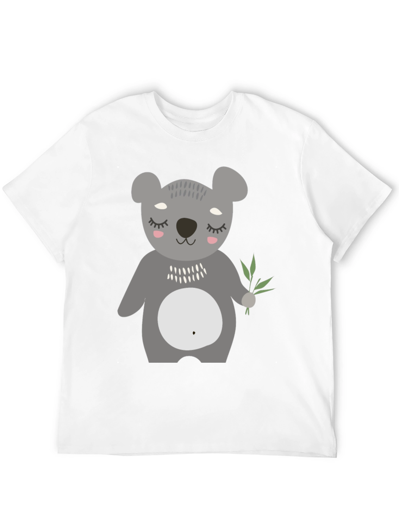 Cute Koala Bear Graphic Black T-Shirt