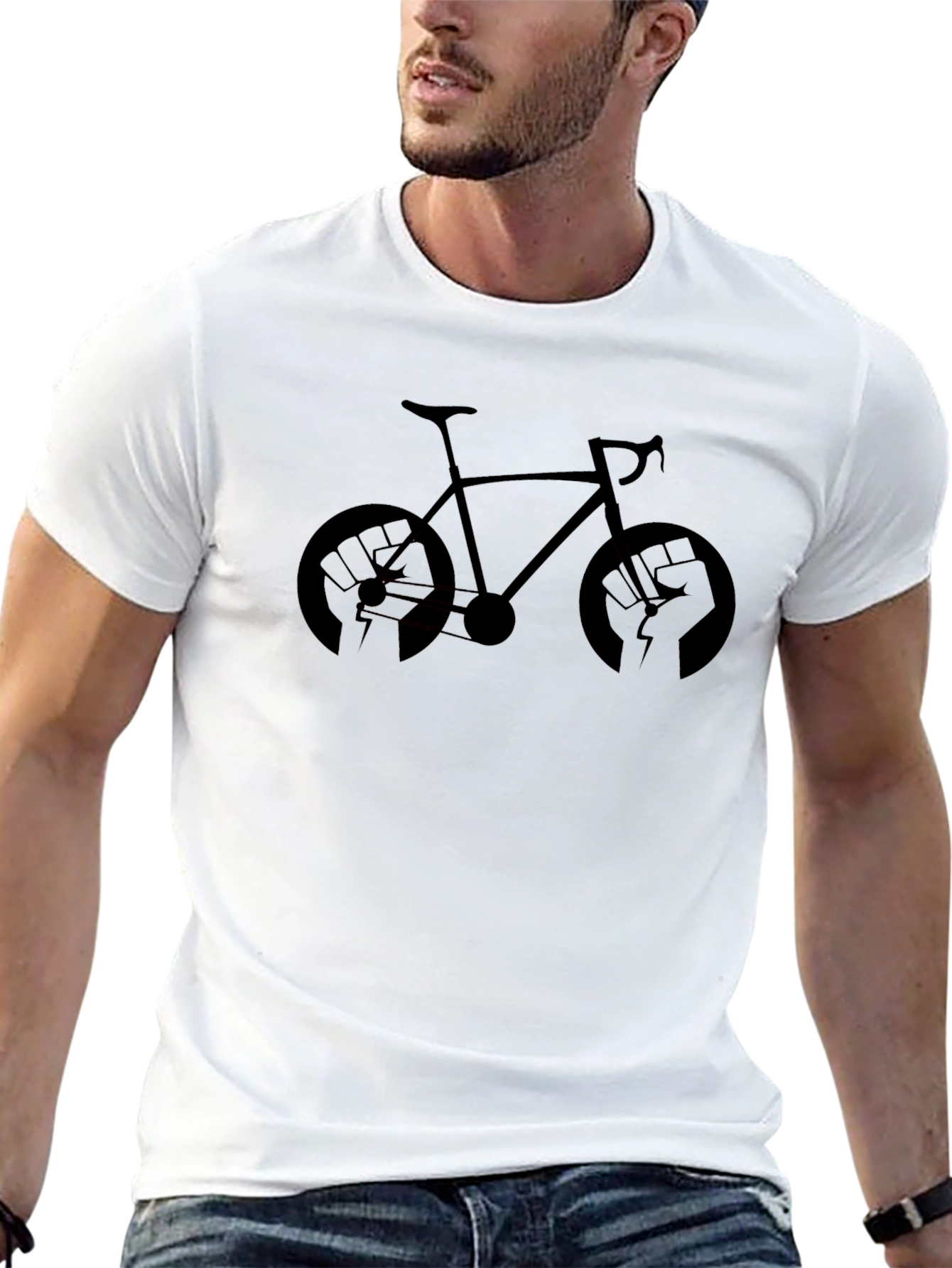 Black Bike Fist Graphic T-Shirt
