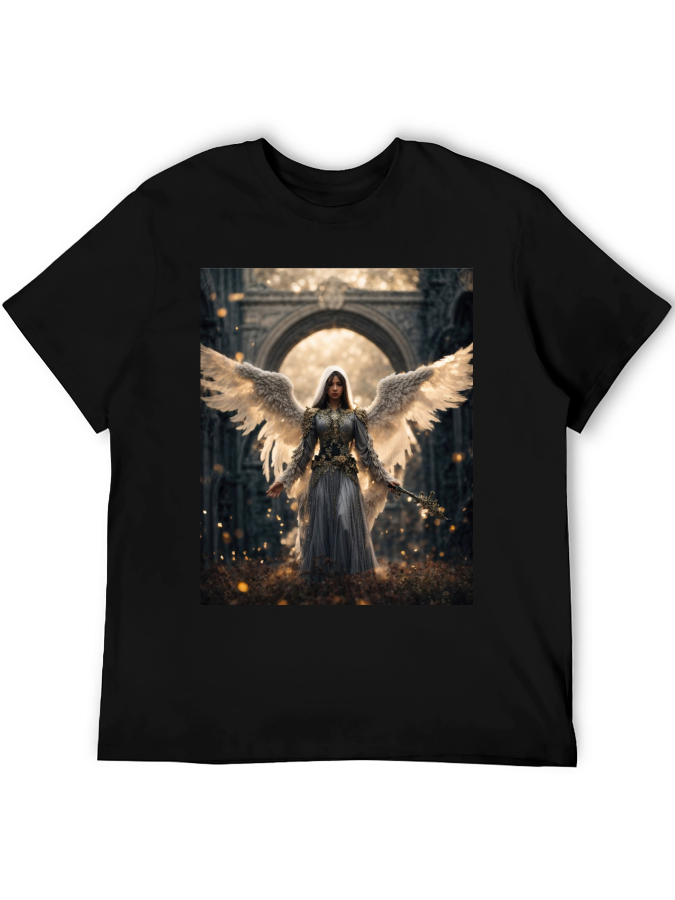 Angelic Wings T-Shirt - Gothic Fantasy