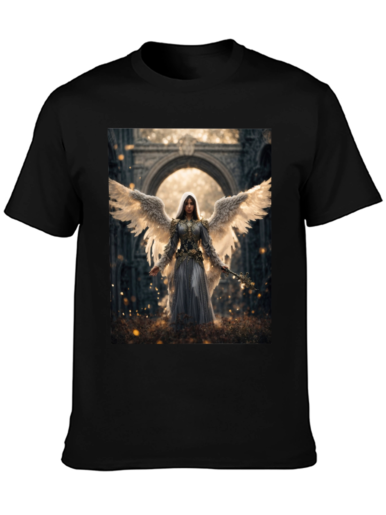 Angelic Wings T-Shirt - Gothic Fantasy