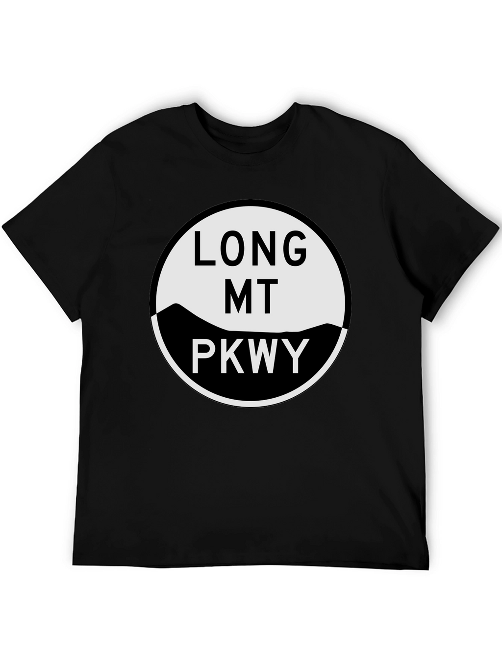 Long Mt Pkwy Graphic Tee - Black Cotton T-Shirt
