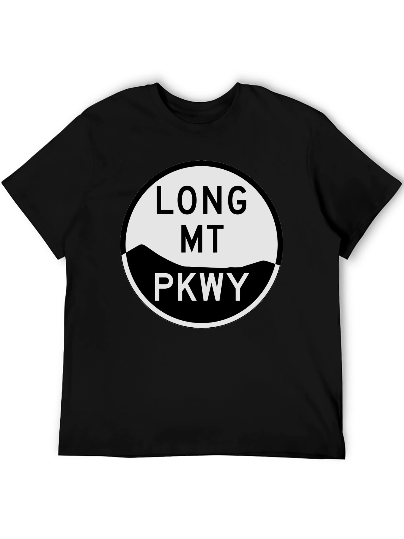 Long Mt Pkwy Graphic Tee - Black Cotton T-Shirt
