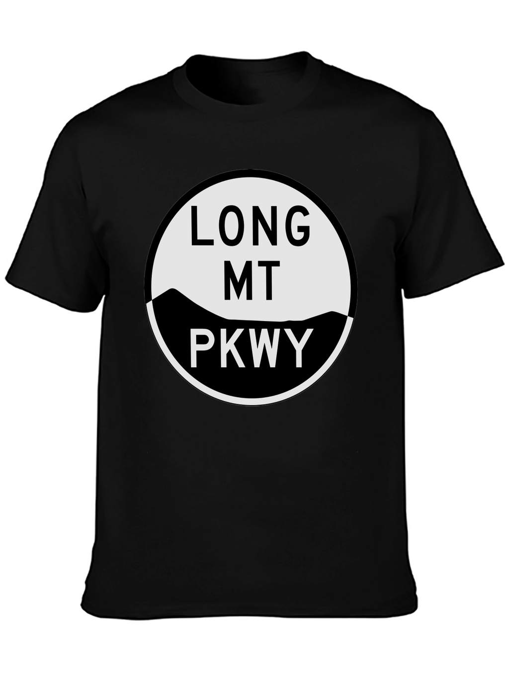 Long Mt Pkwy Graphic Tee - Black Cotton T-Shirt