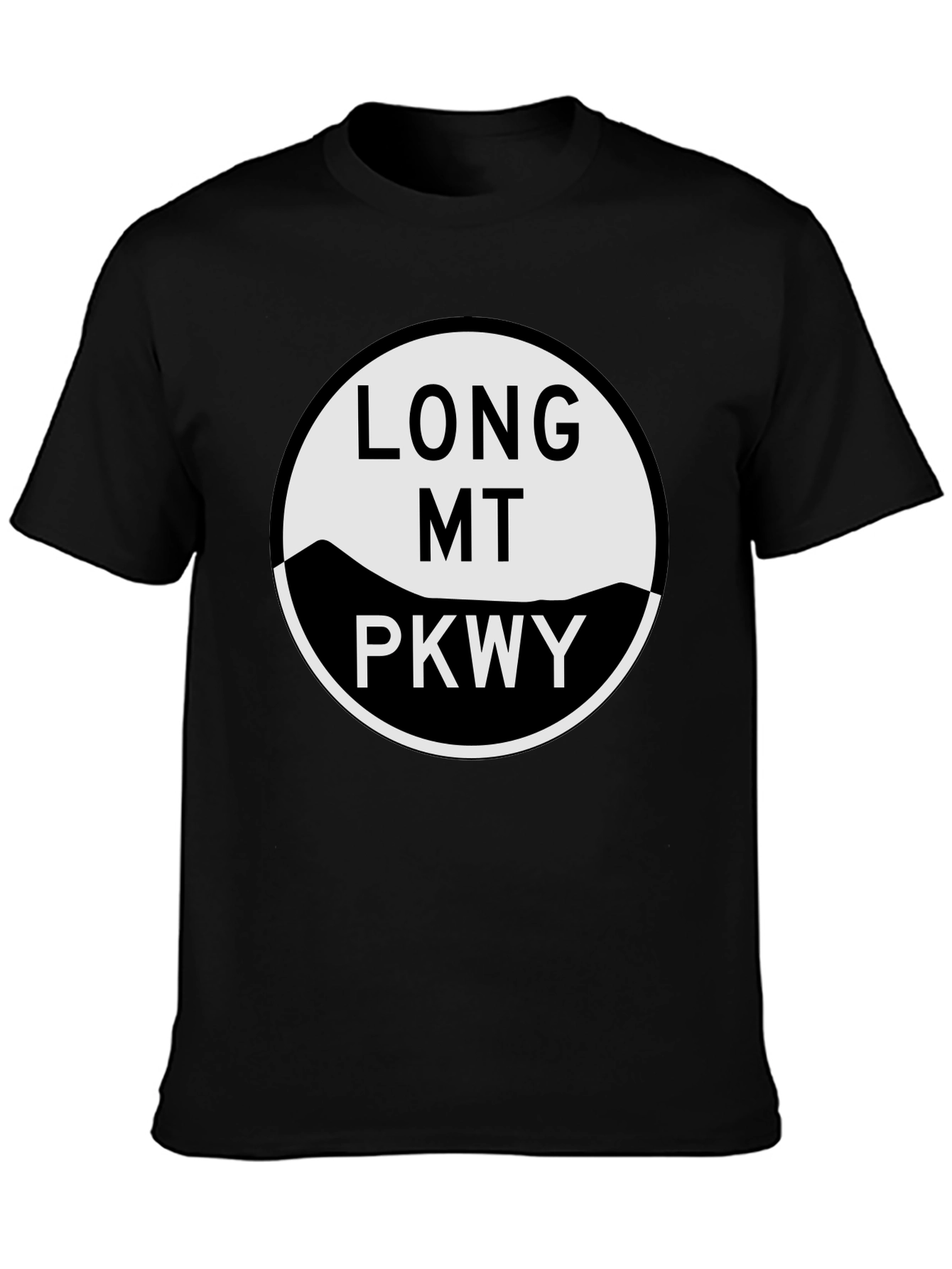 Long Mt Pkwy Graphic Tee - Black Cotton T-Shirt