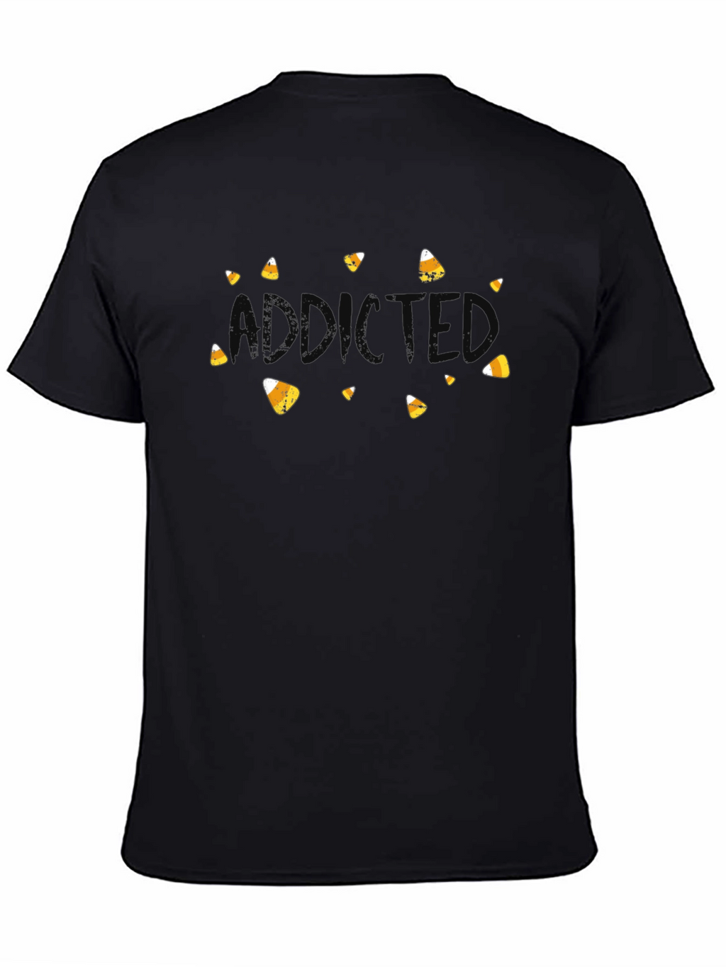 Candy Corn Addicted Black T-Shirt