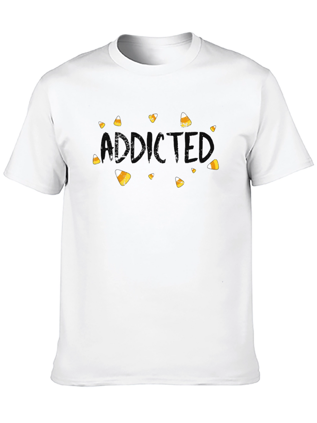 Candy Corn Addicted Black T-Shirt