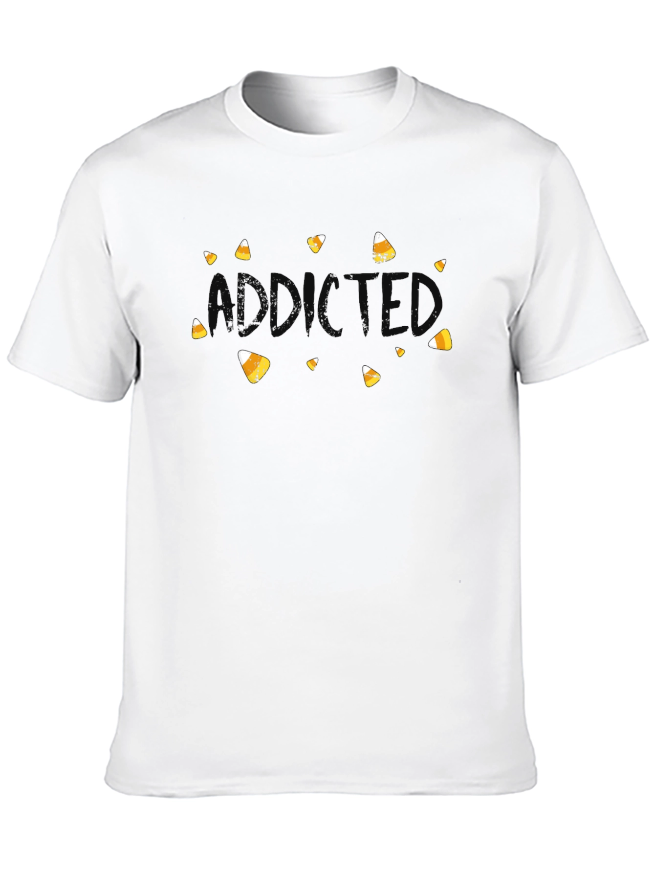 Candy Corn Addicted Black T-Shirt