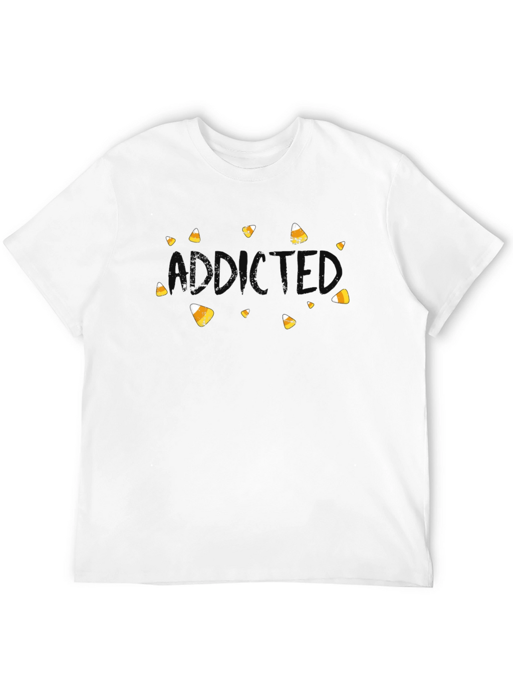 Candy Corn Addicted Black T-Shirt