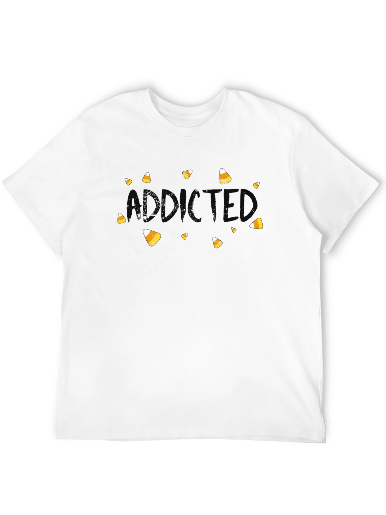 Candy Corn Addicted Black T-Shirt