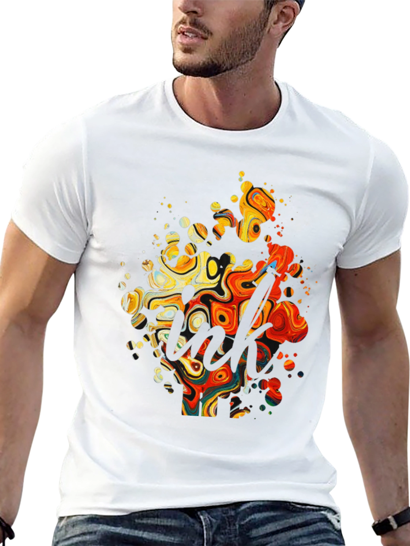 Abstract Art Graphic Black T-Shirt
