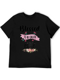 Blessed Mom Floral Graphic T-Shirt