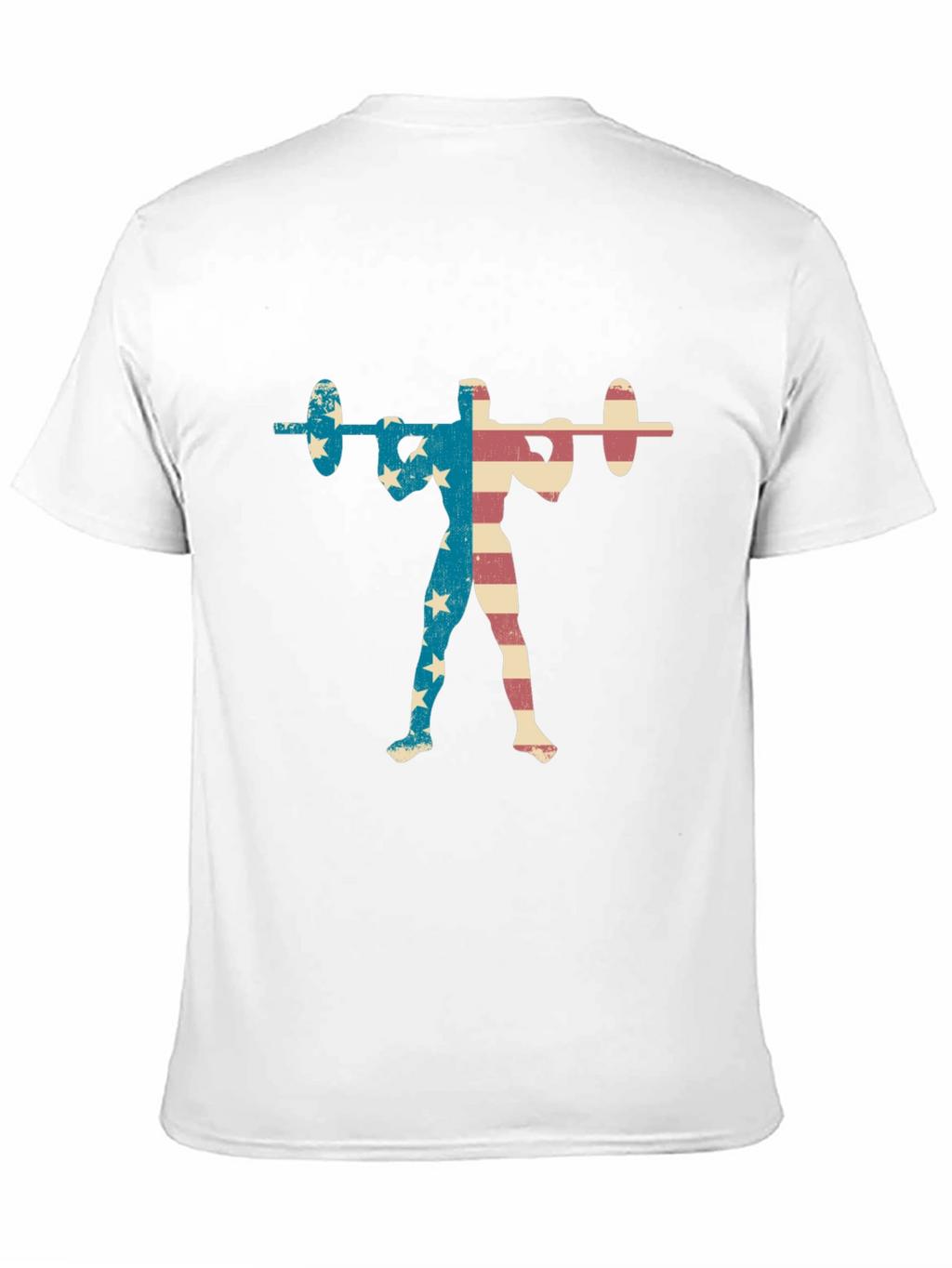 Patriotic Weightlifter T-Shirt - USA Flag Design