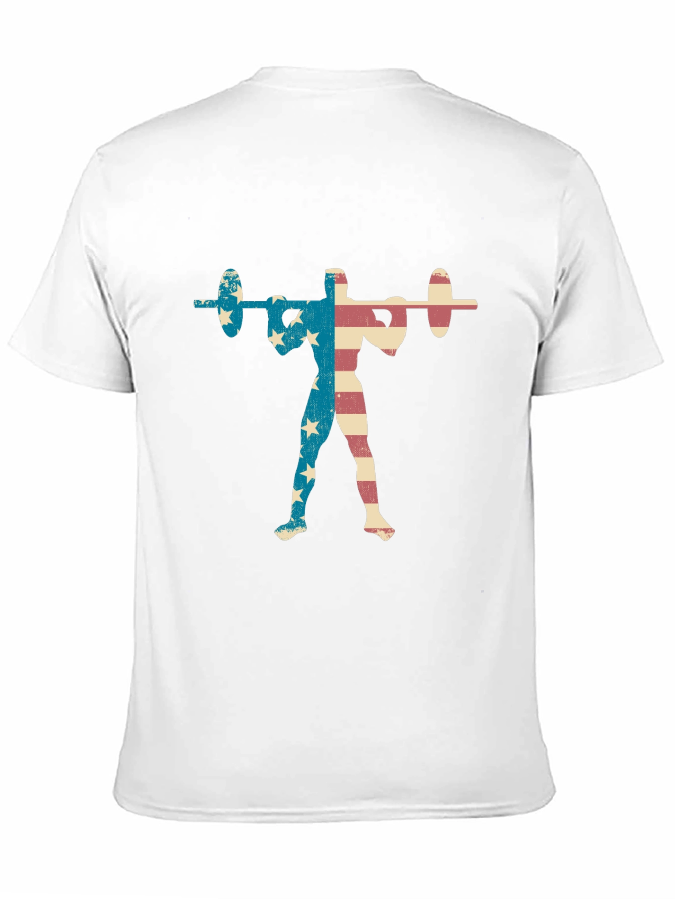 Patriotic Weightlifter T-Shirt - USA Flag Design