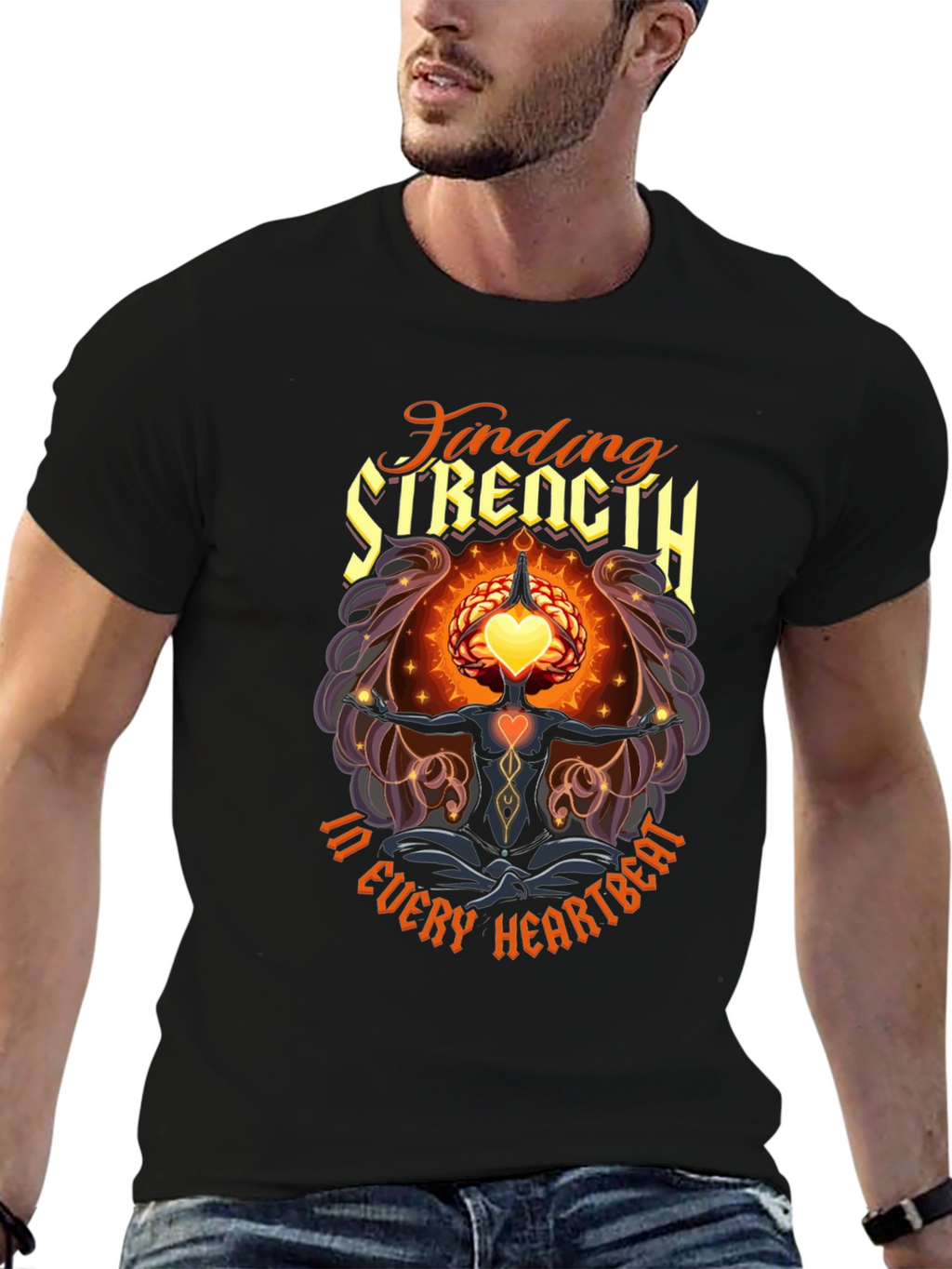Finding Strength T-Shirt - Every Heartbeat Graphic Tee