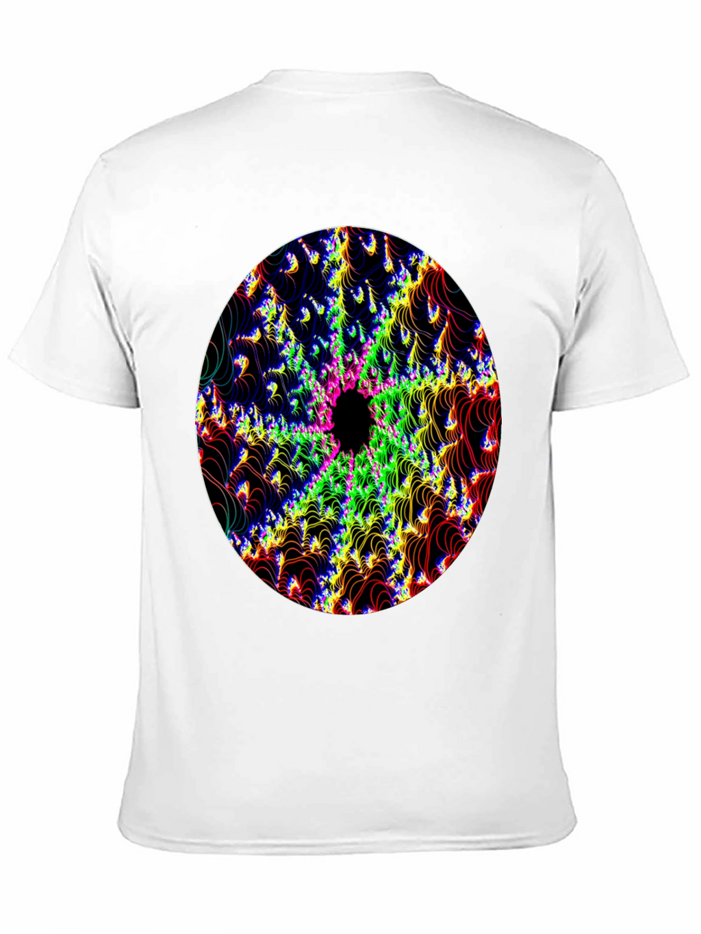 Psychedelic Fractal Graphic Black T-Shirt
