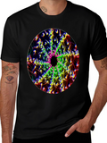 Psychedelic Fractal Graphic Black T-Shirt