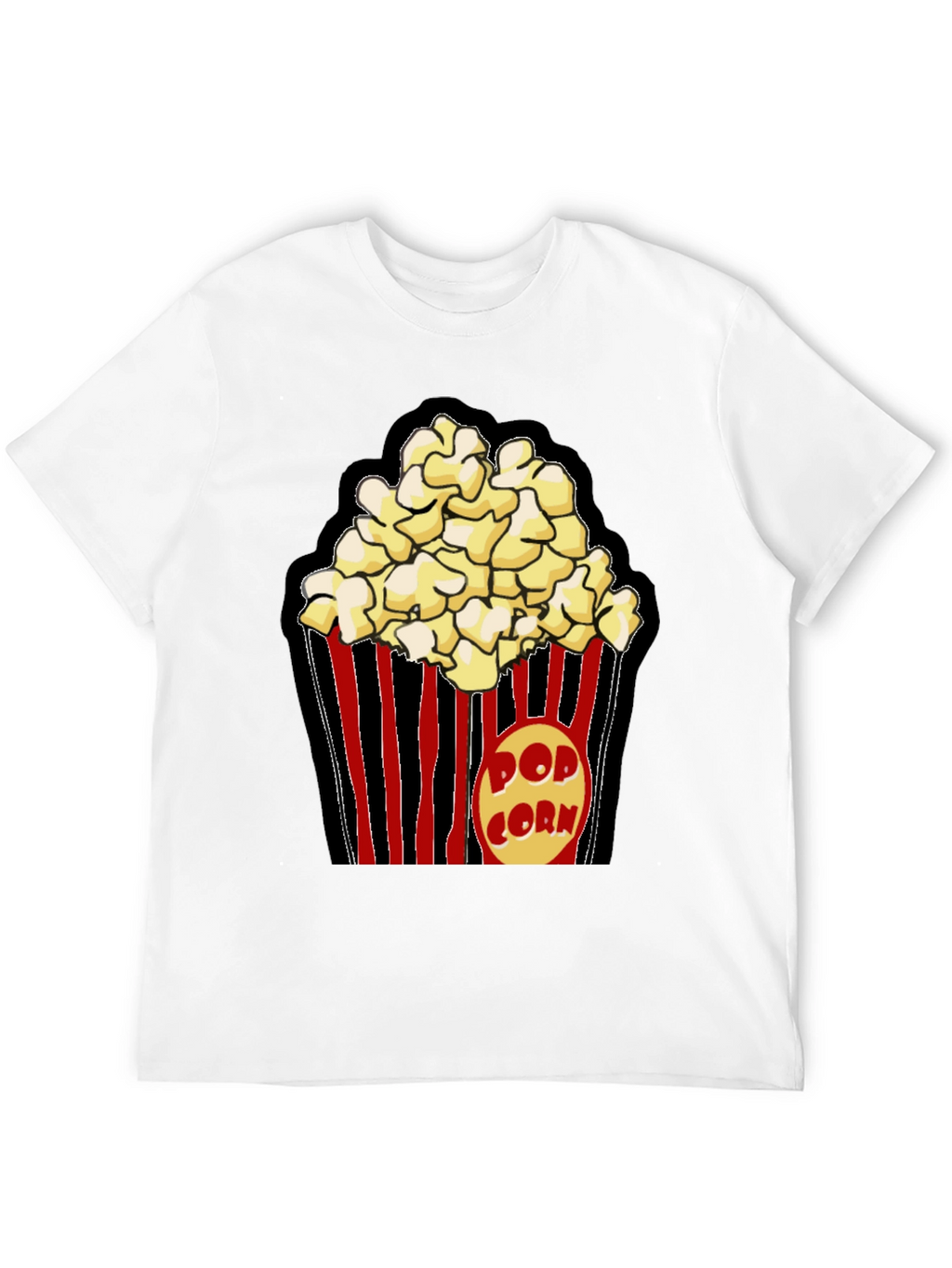 Popcorn Graphic Black T-Shirt