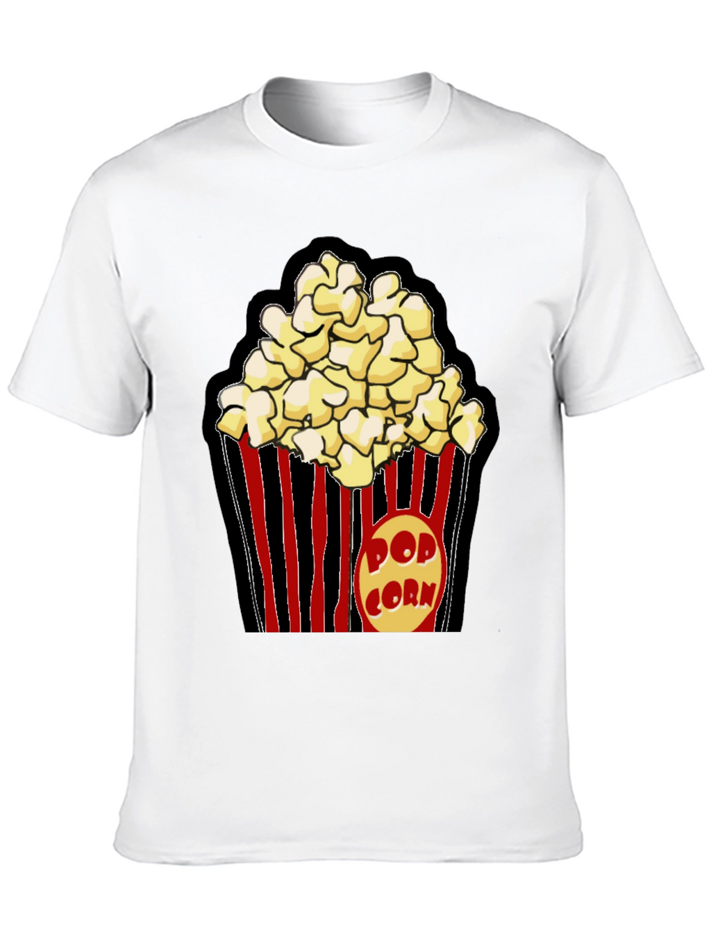 Popcorn Graphic Black T-Shirt