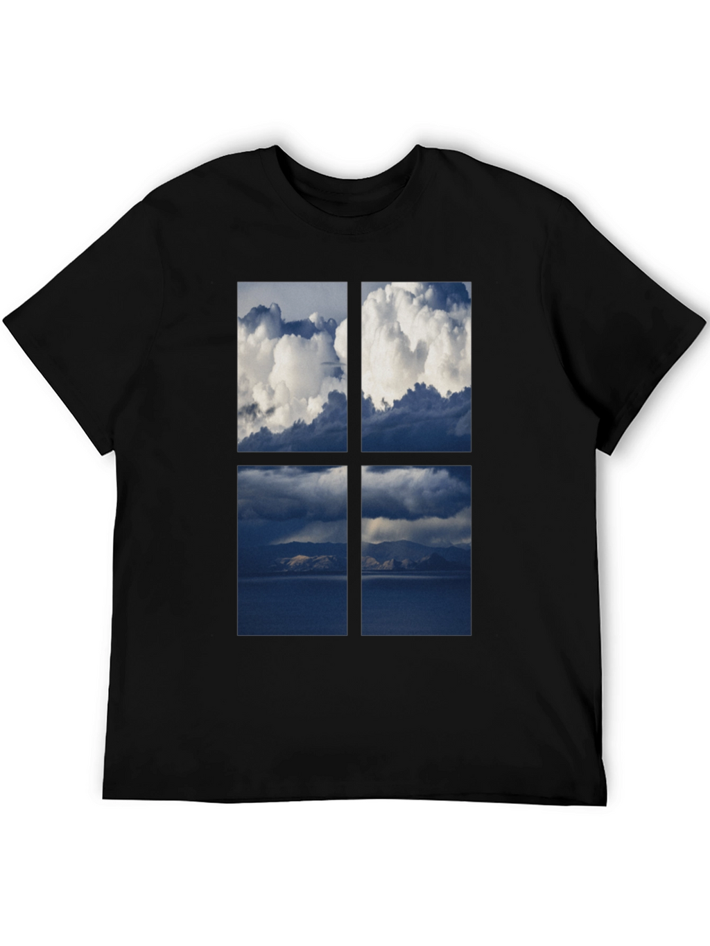 Sky Window T-Shirt - Black Cotton Tee