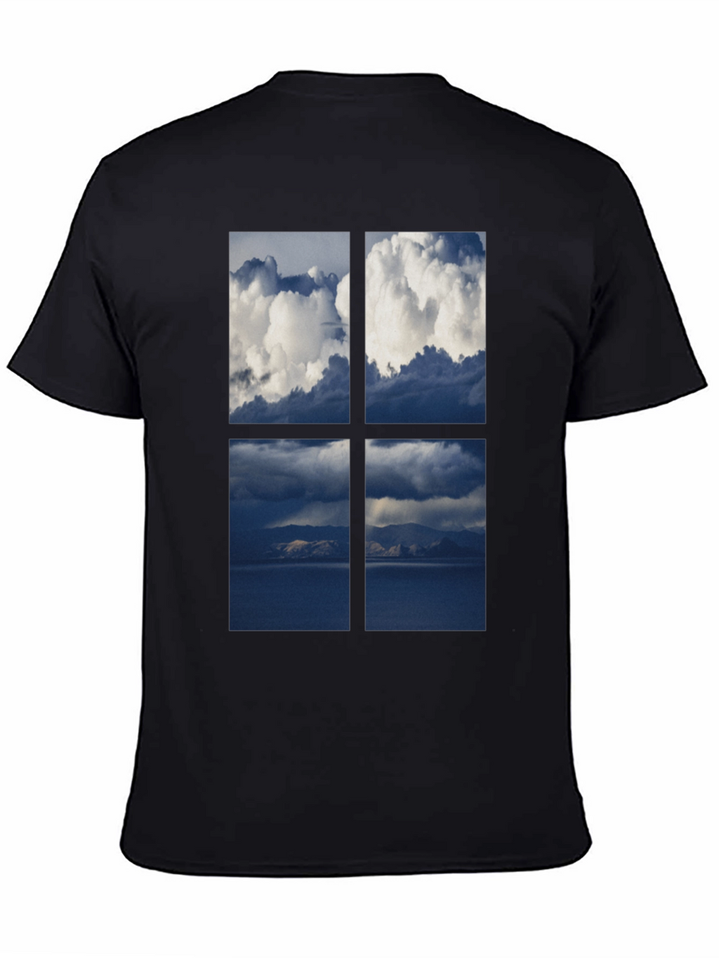 Sky Window T-Shirt - Black Cotton Tee
