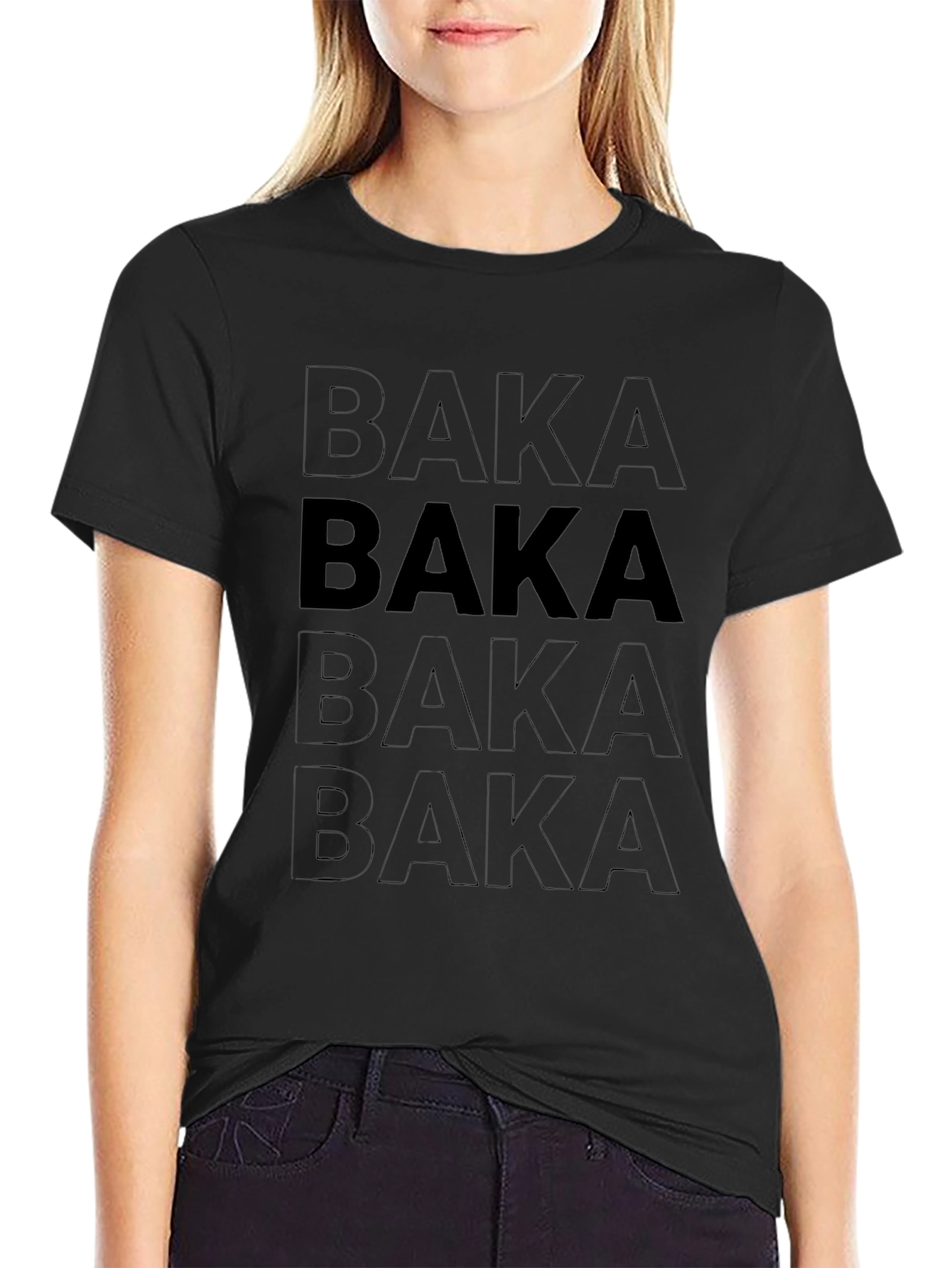 Baka Graphic T-Shirt - Black Anime Inspired Tee